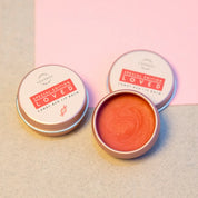 Loved Special Edition candy red lip balm open tin – fruity red flavoured natural multipurpose balm