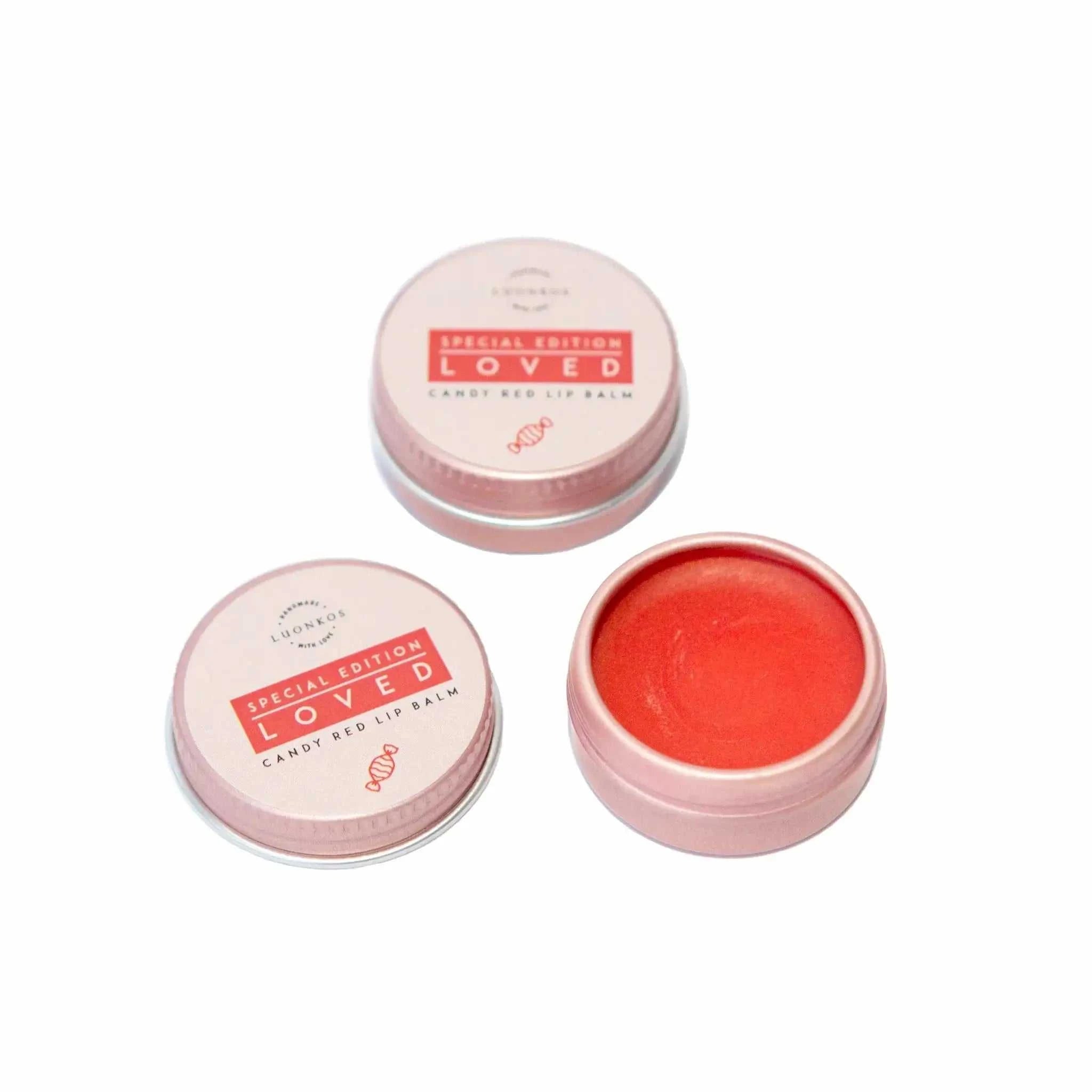Loved Special Edition candy red lip balm 10ml – fruity red flavour multipurpose natural lip moisturizer