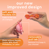 Bodyotics Reusable Menstrual Discs with soft flexible rim and removable pull tab.
