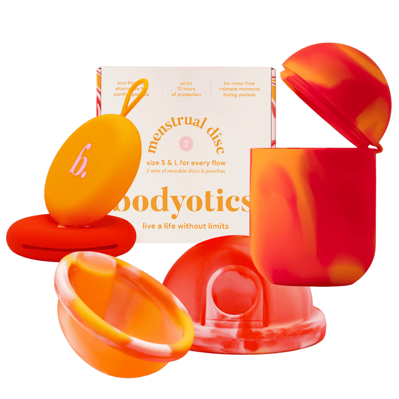 Reusable Menstrual Discs (S & L) & Sterilizer Case Bundle