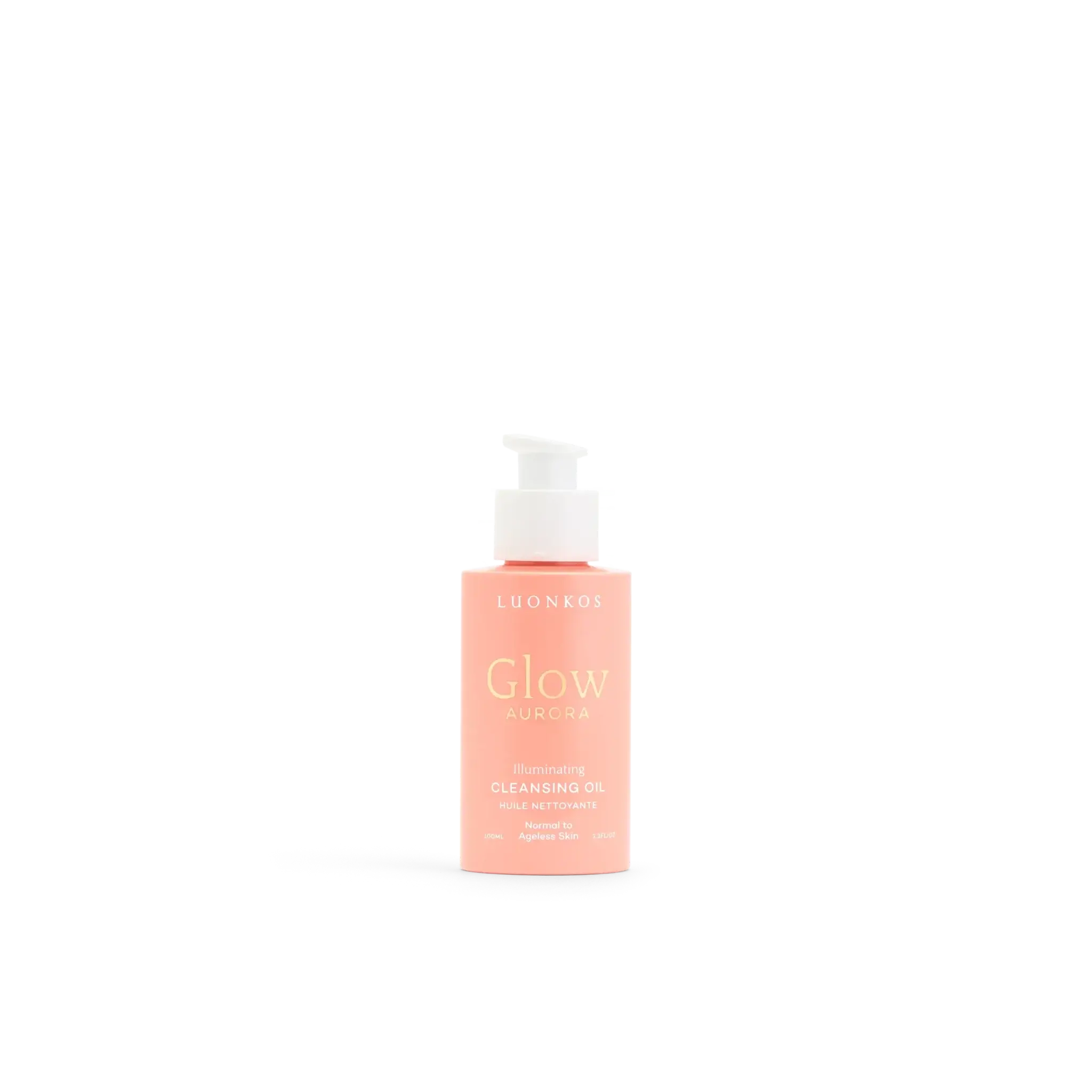 Bodyotics Glow Aurora Cleansing Oil with pump dispenser for gentle daily cleansing
