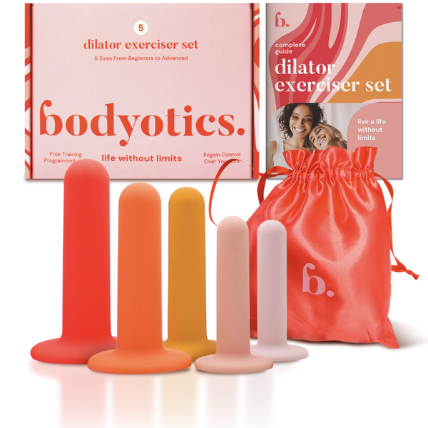 Bodyotics Vaginal Silicone Dilators Set with 5 Sizes and Carrying Pouch