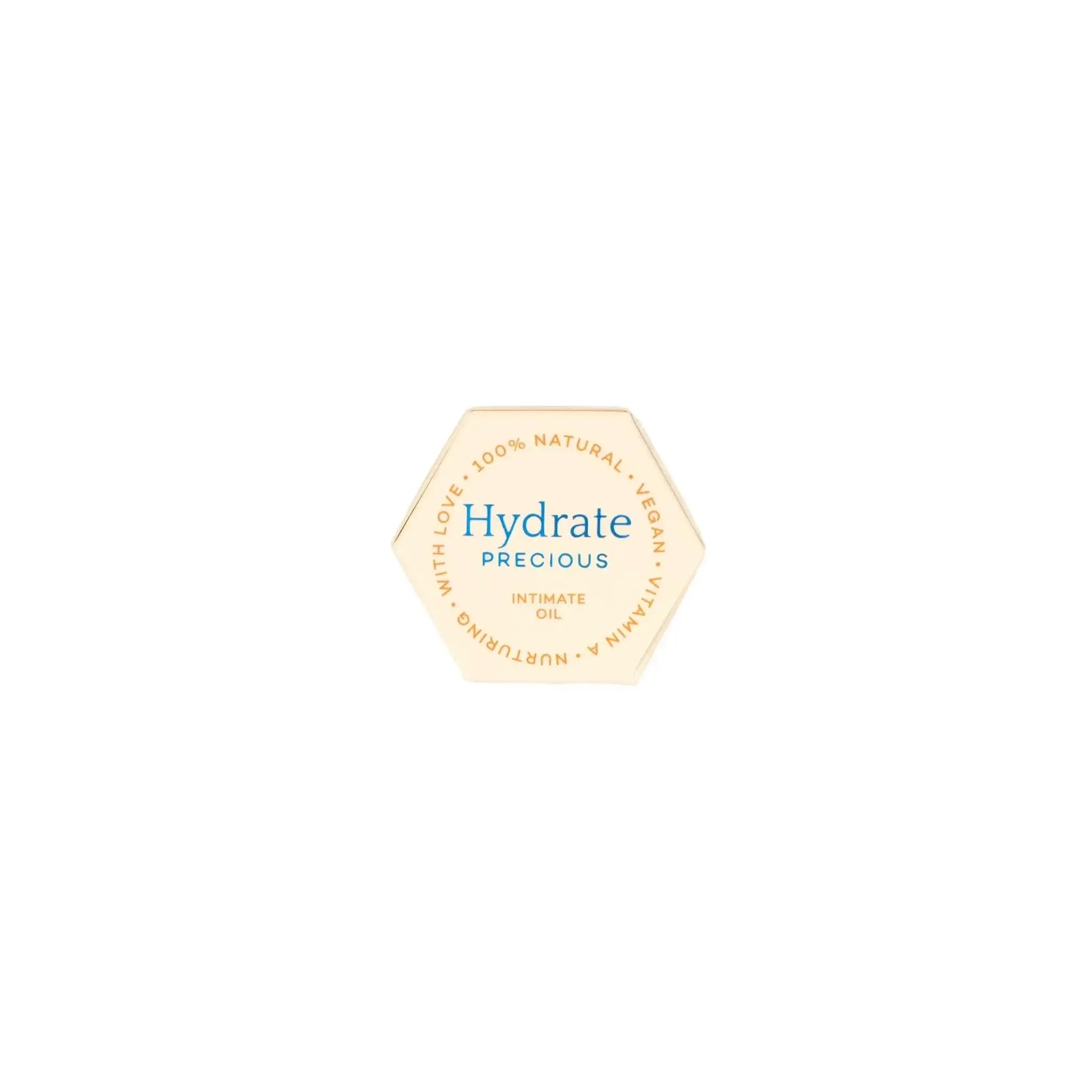 Luonkos Precious intimate oil product flat lay – 40ml natural botanical intimate care oil packaging