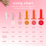 Bodyotics 5-piece intimate wands set arranged by size – silicone pelvic wellness tools in graduated sizes