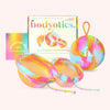 Bodyotics Comfydisc Rainbow Edition reusable menstrual discs with pull-off string and carrying pouch in vibrant rainbow colors